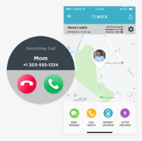 Two-way Phone Calls With Timex Familyconnect™ Kids - Family Connect T Mobile, HD Png Download, Transparent PNG