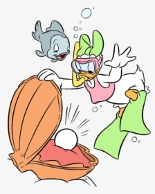 Daisy Duck Pearl Diving, HD Png Download, Transparent PNG