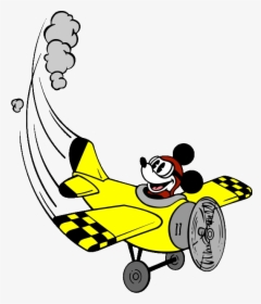Mickey Mouse Flying In A Plane, HD Png Download, Transparent PNG