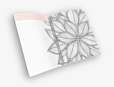 Leaf Outline Png Open Spiral Bound Coloring Journal - Paper, Transparent Png, Transparent PNG