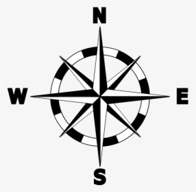North Compass Rose Map Clip Art - Map Simple Compass Rose, HD Png Download, Transparent PNG