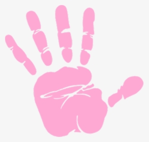 #footprint #huellas #blacktumblr #huella #mano #black - Pink Handprint Clipart, HD Png Download, Transparent PNG