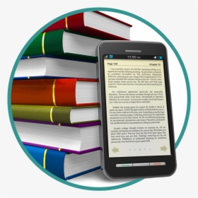 Smartphone And Books - Traditional Books Or Ebooks Difference Between, HD Png Download, Transparent PNG