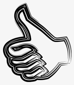 Transparent White Thumbs Up Png - Thumb Signal, Png Download, Transparent PNG