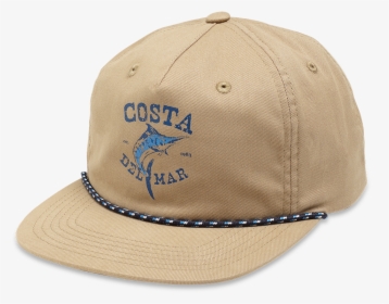 Costa Del Mar Twill Captains Hat In Khaki, Angle - Baseball Cap, HD Png Download, Transparent PNG