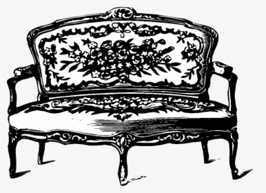Couch, Vintage, Furniture, Sit, Sitting, Living Room - Vintage Couch Silhouette Png, Transparent Png, Transparent PNG