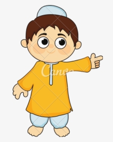 Illustration Of Cute Little Muslim Boy - Little Boy Muslim Cartoon, HD Png Download, Transparent PNG