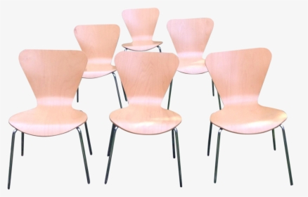 Vintage Arne Jacobsen Style Chairs - Chair, HD Png Download, Transparent PNG