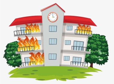 School On Fire Clipart, HD Png Download, Transparent PNG