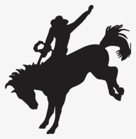 Horse Equestrian Bronc Riding Bronco Bucking - Cowboy Silhouette, HD Png Download, Transparent PNG