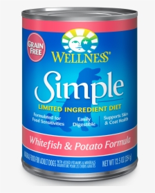 Simple Wet Whitefish - Wellness Simple Whitefish And Potato Dry Food, HD Png Download, Transparent PNG