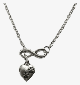 Cat Paw Print Heart Necklace - Necklace, HD Png Download, Transparent PNG