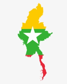 Borders Country Flag Free Photo - Myanmar Map Flag Png, Transparent Png, Transparent PNG