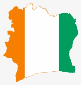 Ivory Coast Flag Map, HD Png Download, Transparent PNG