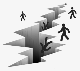 People Falling Into A Cavern - Fault Line Illustration, HD Png Download, Transparent PNG