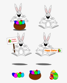 Free Vector Cartoon Style Easter Bunny - Easter Bunny, HD Png Download, Transparent PNG