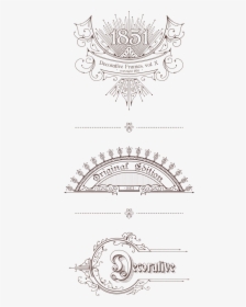 Vintage Ornaments I Made A Year Ago - Technical Drawing, HD Png Download, Transparent PNG