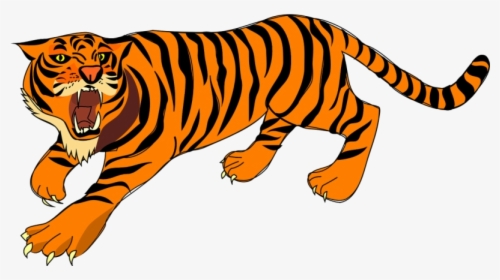 Tiger Angry Defense Stripes Image Clipart Free Transparent - Bengal Tiger Clipart, HD Png Download, Transparent PNG