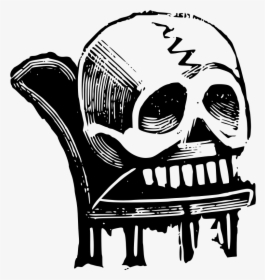 Transparent Sit In Chair Clipart - Skull, HD Png Download, Transparent PNG