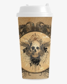 Awesome Skull With Wings And Grunge Double Wall Plastic - Smile, HD Png Download, Transparent PNG