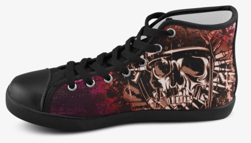 Militia Grunge Skull Men S High Top Canvas Shoes - Harley Quinn Shoes Men, HD Png Download, Transparent PNG