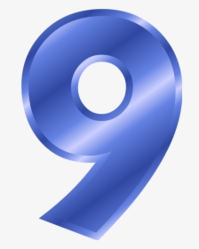 Blue Number 9 Clipart - Number 9 Blue Color, HD Png Download, Transparent PNG