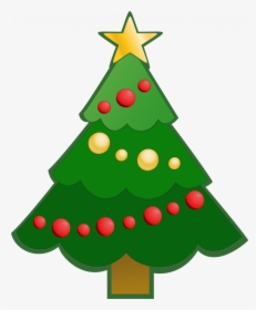 Transparent Merry Christmas Clipart Words - Cute Christmas Tree Clipart, HD Png Download, Transparent PNG