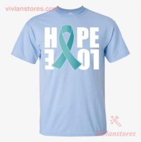Ovarian Cancer Awareness Ribbon Hope T Shirt Vivianstores - Modelo Shirts, HD Png Download, Transparent PNG
