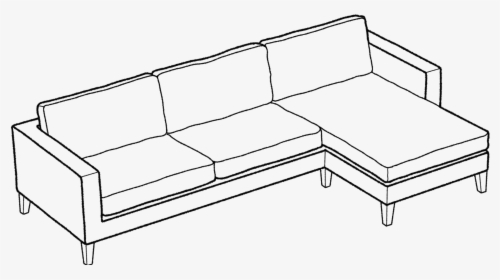Shoreditch Sofa & Chaise, Right - L Shaped Sofa Outline, HD Png Download, Transparent PNG