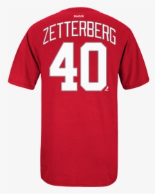 Reebok Detroit Red Wings Red Henrik Zetterberg Player - Henrik Zetterberg Jersey, HD Png Download, Transparent PNG