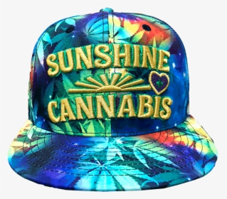 Sunshine Cannabis Galaxy Weed Leaf Hat - Baseball Cap, HD Png Download, Transparent PNG