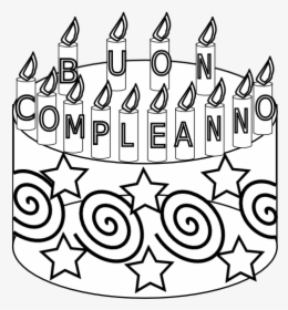 Black And White Birthday Cards To Colour, HD Png Download, Transparent PNG