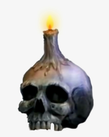 #skull #candle #gothic #halloween #witch #stilllife - Skull, HD Png Download, Transparent PNG