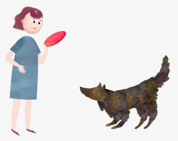 Tame The Beast Lady With Frisbee2 - Illustration, HD Png Download, Transparent PNG