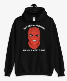 Mask Shirt White Font New Mockup Front On Hanger Black, HD Png Download, Transparent PNG