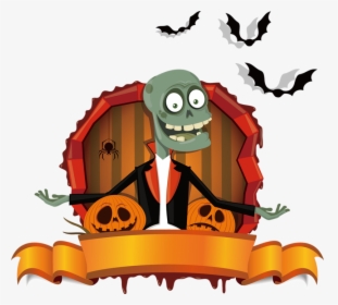 Tube Halloween, Zombie Png - Free Silly Halloween Cards, Transparent Png, Transparent PNG