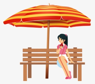 Hand Drawn Cartoon Girl Vacation Decoration Vector - Old Man Sitting Clipart, HD Png Download, Transparent PNG