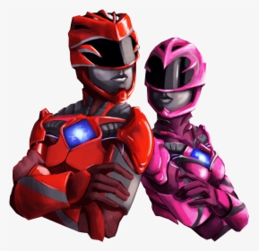Red And Pink Power Ranger Sticker - Power Rangers Red And Pink, HD Png Download, Transparent PNG