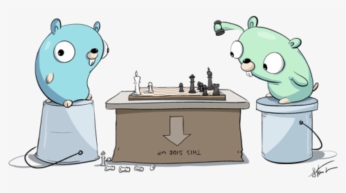 Gophers Playing Chess - Cartoon, HD Png Download, Transparent PNG