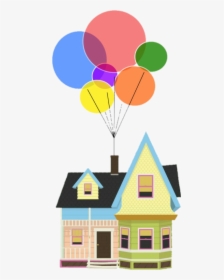 Up Movie Pixar Colorful Rainbow Home House Balloons Up Balloon House Clipart Hd Png Download Transparent Png Image Pngitem