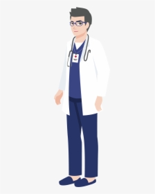Physician University Cartoon Illustration Doctor Free - Chinese Doctor Cartoon, HD Png Download, Transparent PNG