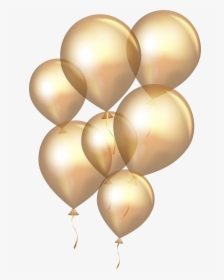 Clip Art Transparent Png Clip Art - Birthday Balloons Gold Png, Png Download, Transparent PNG
