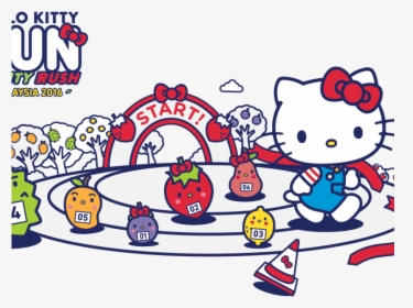 Ballons Clipart Hello Kitty - Hello Kitty Run Malaysia, HD Png Download, Transparent PNG