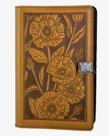 Large Leather Notebook Cover - Leather Tooled California Poppy Flower, HD Png Download, Transparent PNG