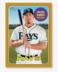 Troy Ramos 2018 Topps Heritage Baseball Base Poster - Tampa Bay Rays, HD Png Download, Transparent PNG