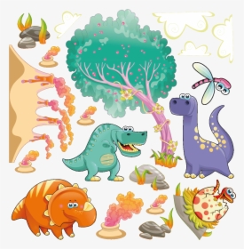 Dinosaurios Animados Png -sticker Dinosaures Mignon - Cartoon, Transparent Png, Transparent PNG