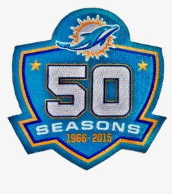 Miami Dolphins Logo 50 Anniversary , Png Download - 2015 Miami Dolphins Season, Transparent Png, Transparent PNG