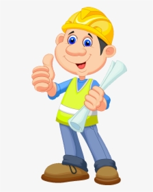 Cartoon Construction Worker Clipart , Transparent Cartoons - Cartoon Construction Worker Clipart, HD Png Download, Transparent PNG