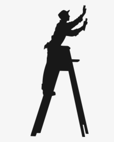 Residential Contractorhandyman Bellaire,oh By All Means - Painter Decorator Silhouette Ladder, HD Png Download, Transparent PNG
