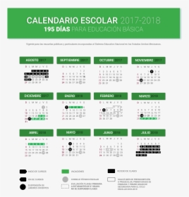 Transparent Calendario 2017 Png - Calendario Escolar 2020 Mexico, Png Download, Transparent PNG